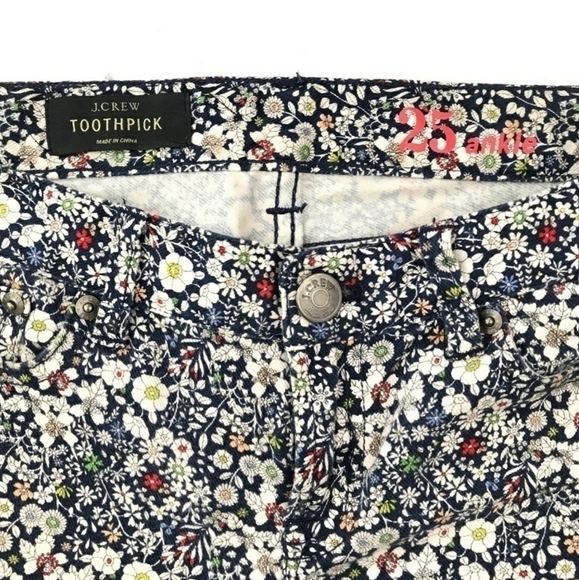 J. Crew Liberty Meadow Floral Thoothpick jeans - Picture 10 of 10